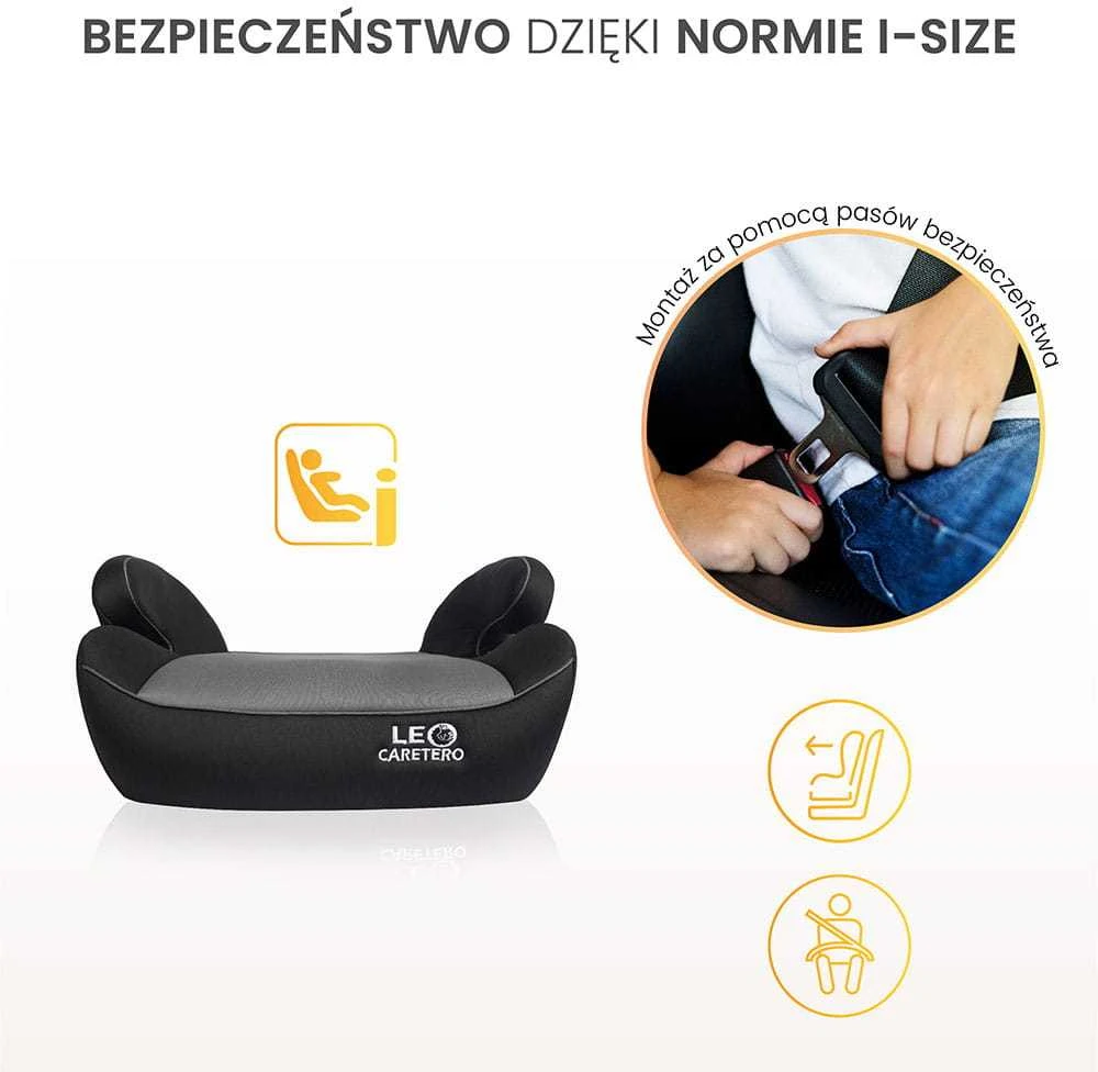 Caretero Leo i-Size kėdutė ir diržų tvirtinimo instrukcija