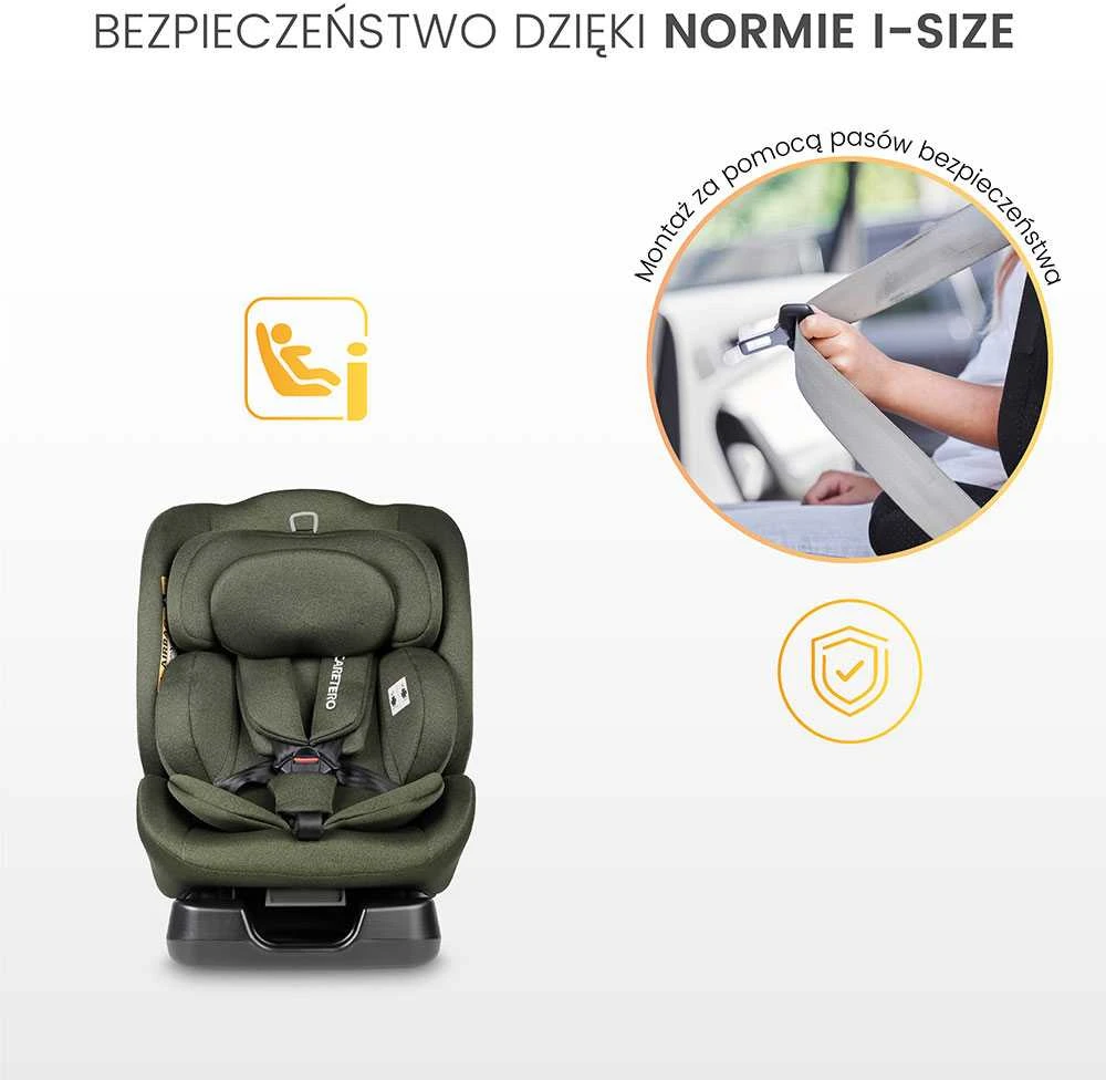 Vaiku Baze Autokėdute Caretero Mundi I-size 0-36 kg., Pilkas