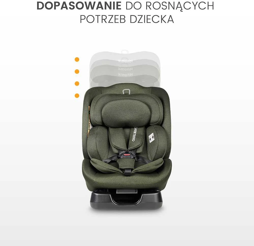 Vaiku Baze Autokėdute Caretero Mundi I-size 0-36 kg., Pilkas
