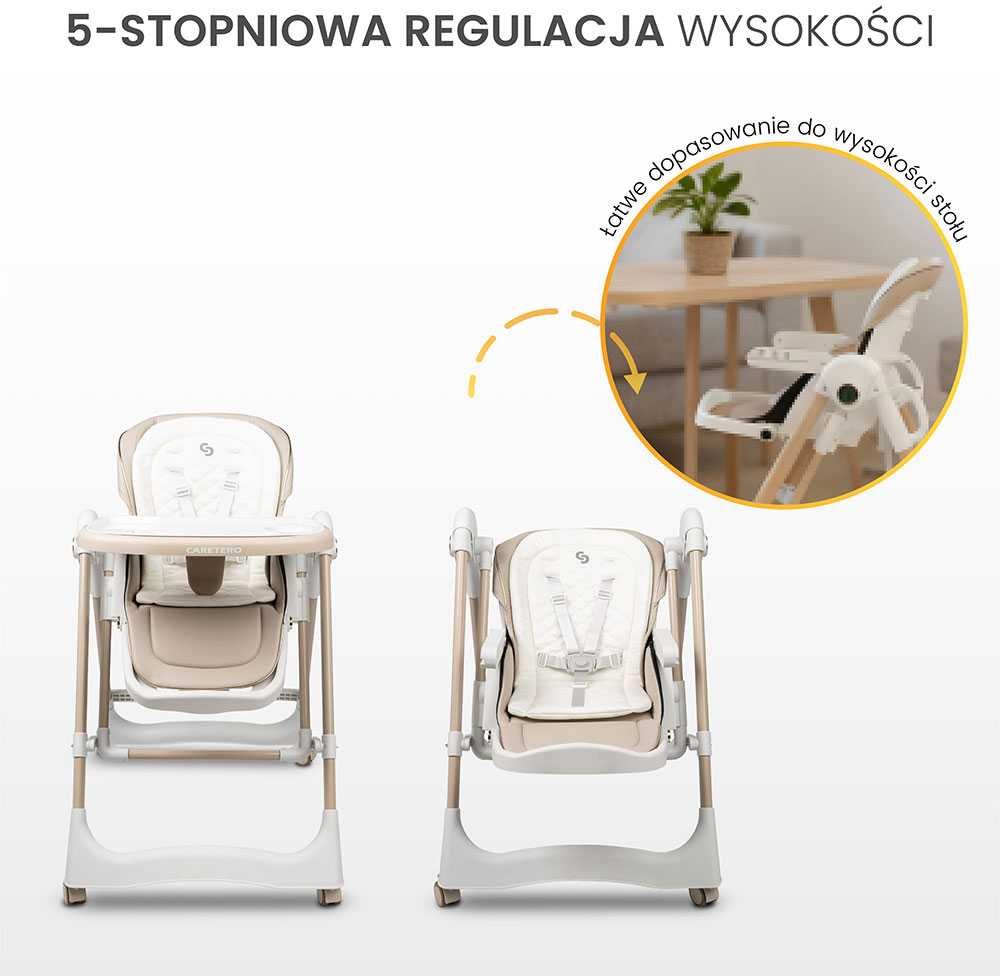 Caretero MAITINIMO KĖDĖ NESTO BEIGE