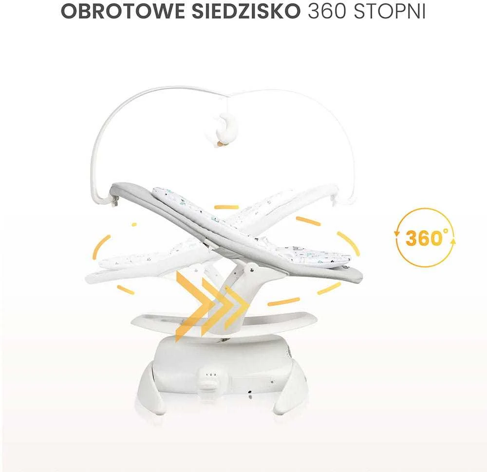Caretero Noco - 2in1 elektrinis šokintuvas ir rokeris | Grafitas