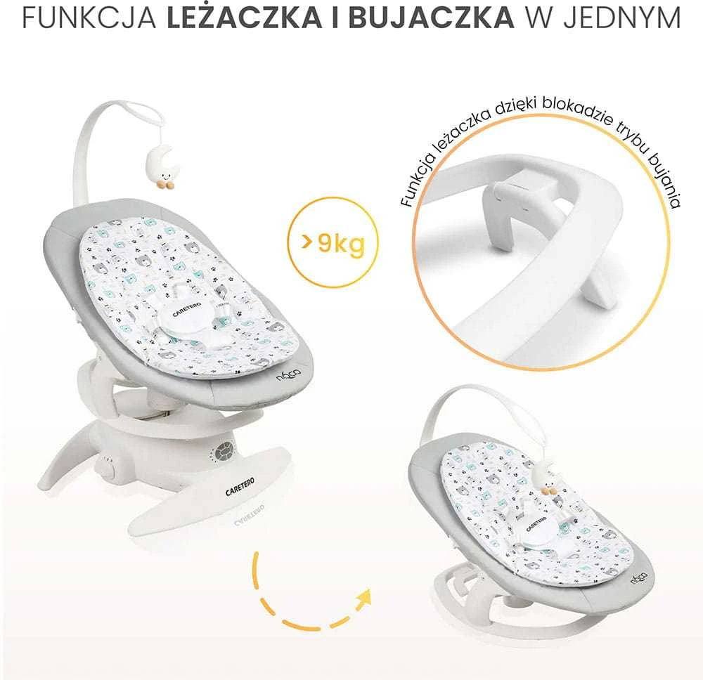 Caretero Noco - 2in1 elektrinis šokintuvas ir rokeris | Grafitas