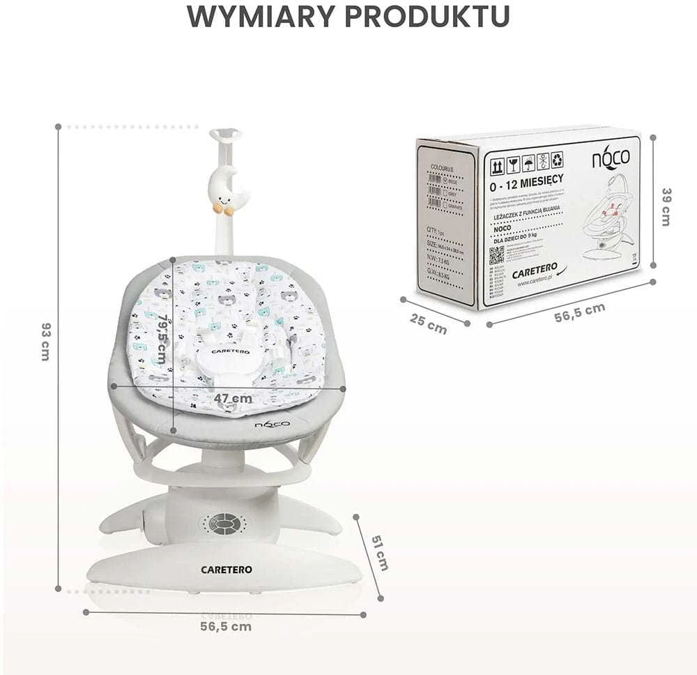 Caretero Noco - elektrinis šokintuvas ir rokeris 2in1 | Smėlio spalvos