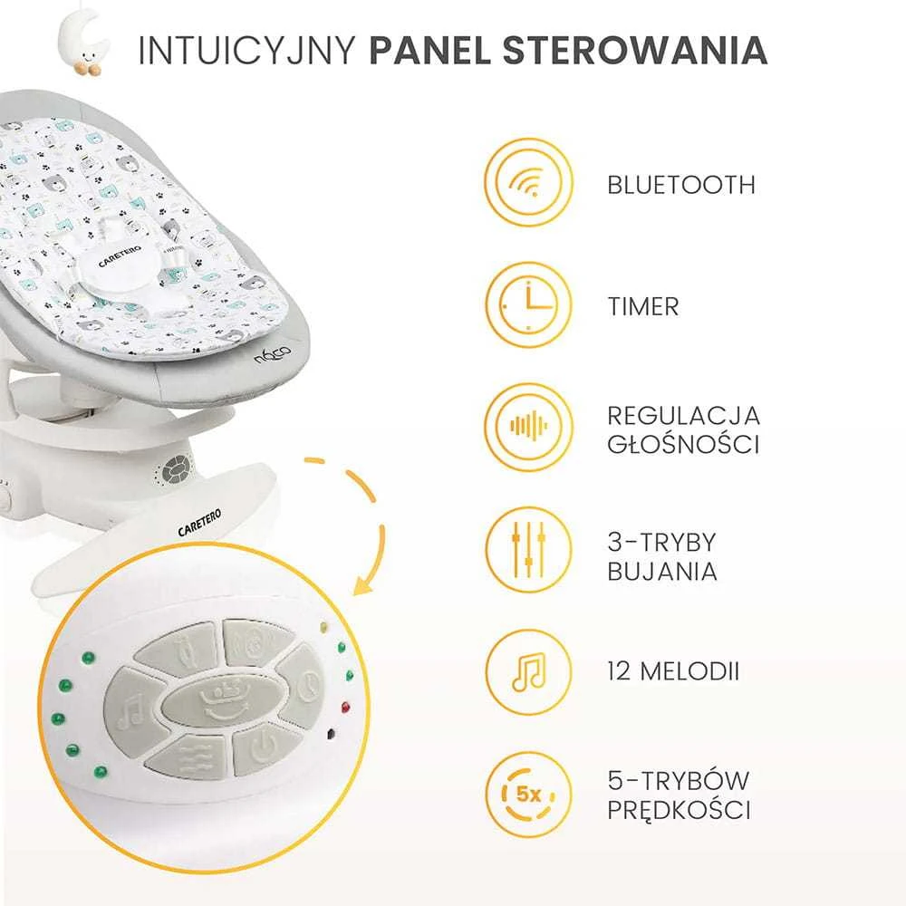 Caretero Noco - elektrinis šokintuvas ir rokeris 2in1 | Smėlio spalvos