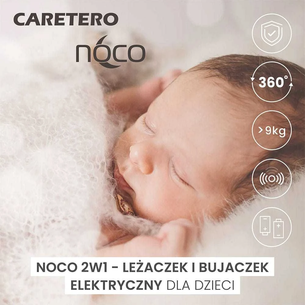Caretero Noco - 2in1 elektrinis šokintuvas ir rokeris | Pilka