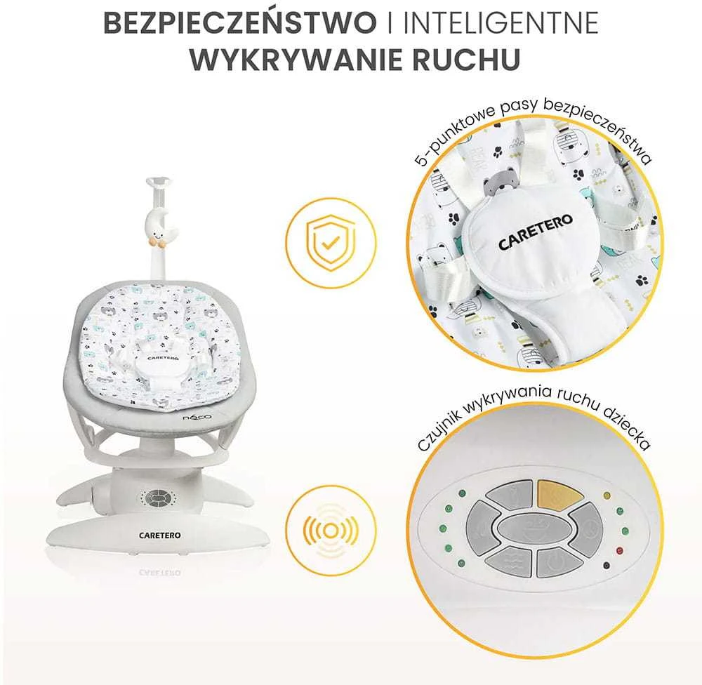 Caretero Noco - elektrinis šokintuvas ir rokeris 2in1 | Smėlio spalvos