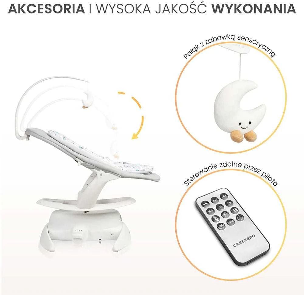 Caretero Noco - 2in1 elektrinis šokintuvas ir rokeris | Grafitas