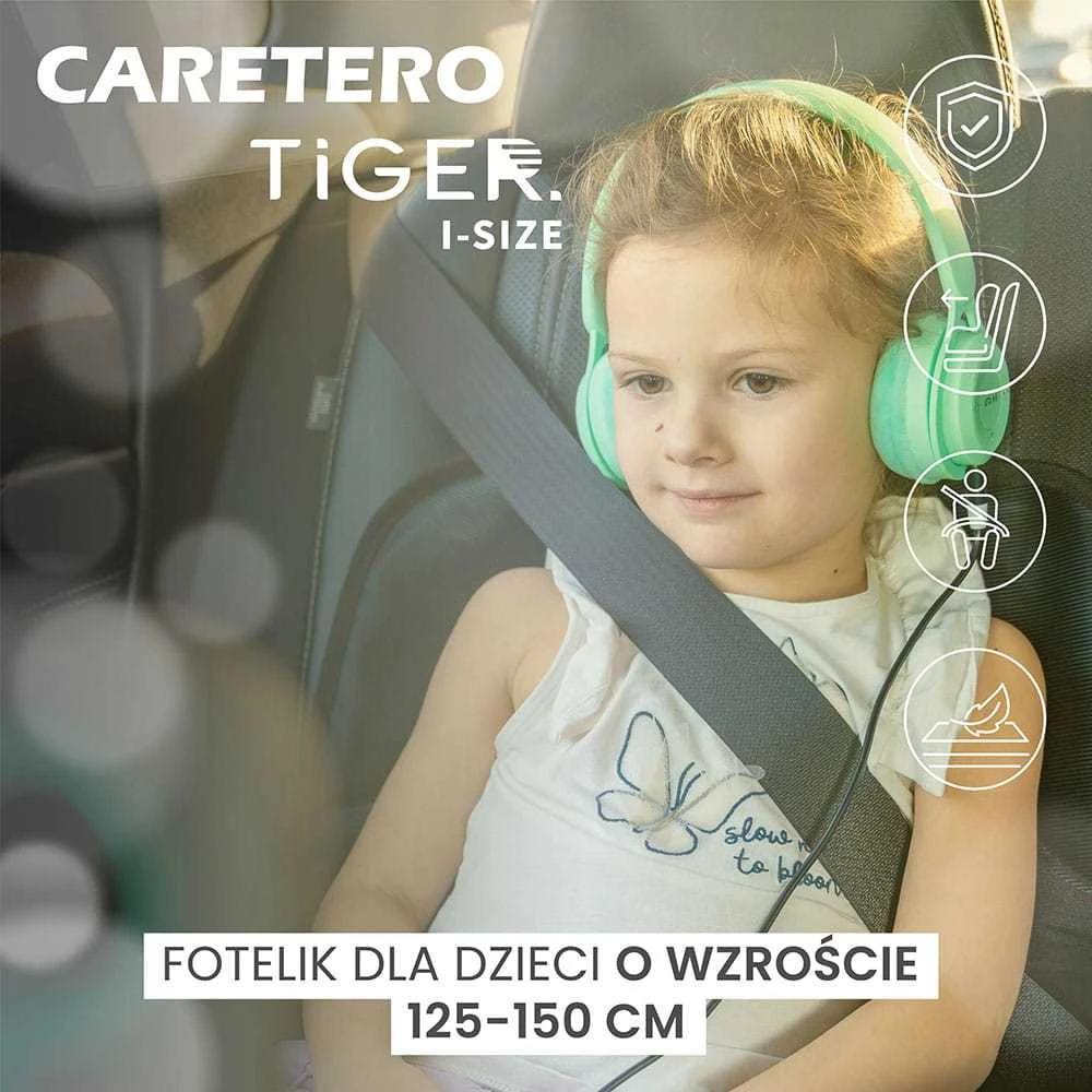 Automobilinė kėdutė-paaukštinimas Caretero Tiger I-size, 15-36 kg, rožinė