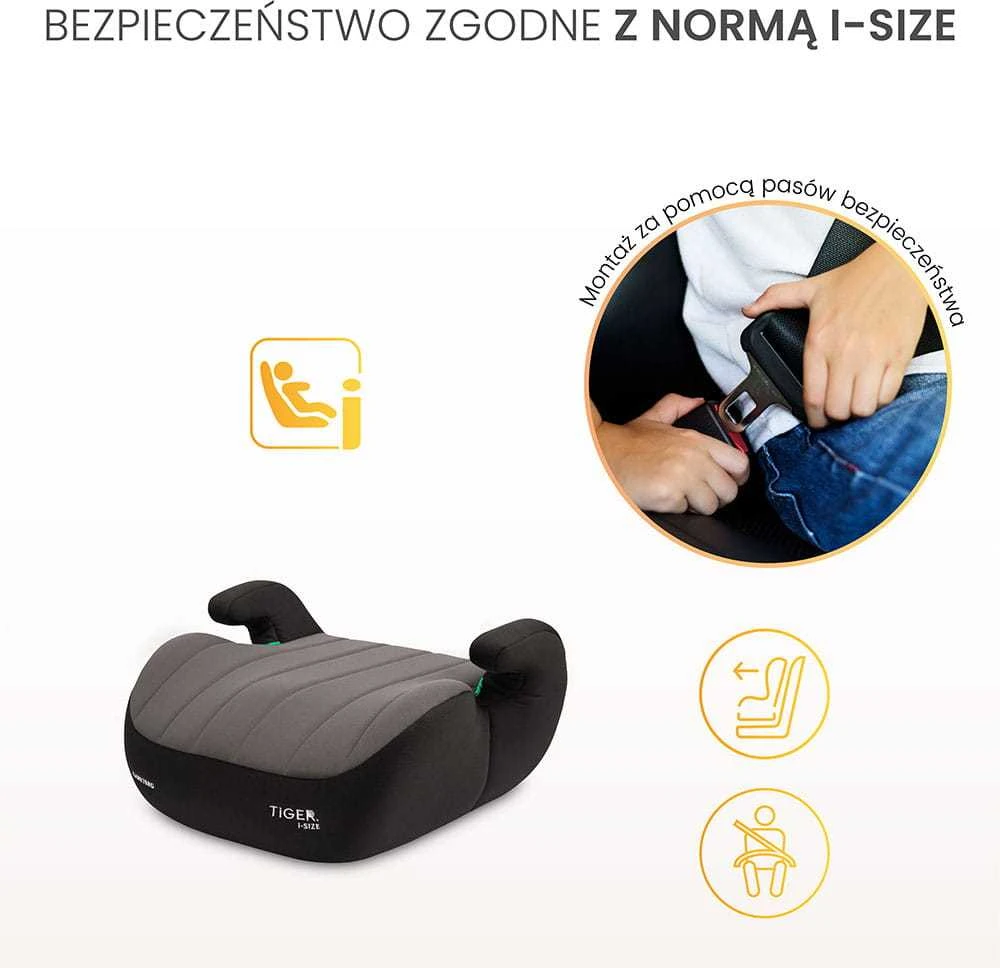 Automobilinė kėdutė-paaukštinimas Caretero Tiger I-size, 15-36 kg, rožinė