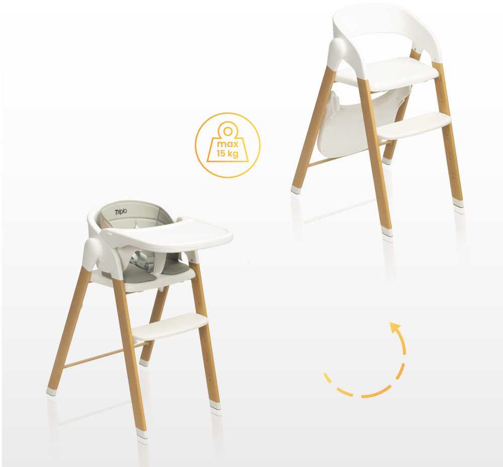 Caretero MAITINIMO KĖDUTĖ 3IN1 TRIPLO BEIGE