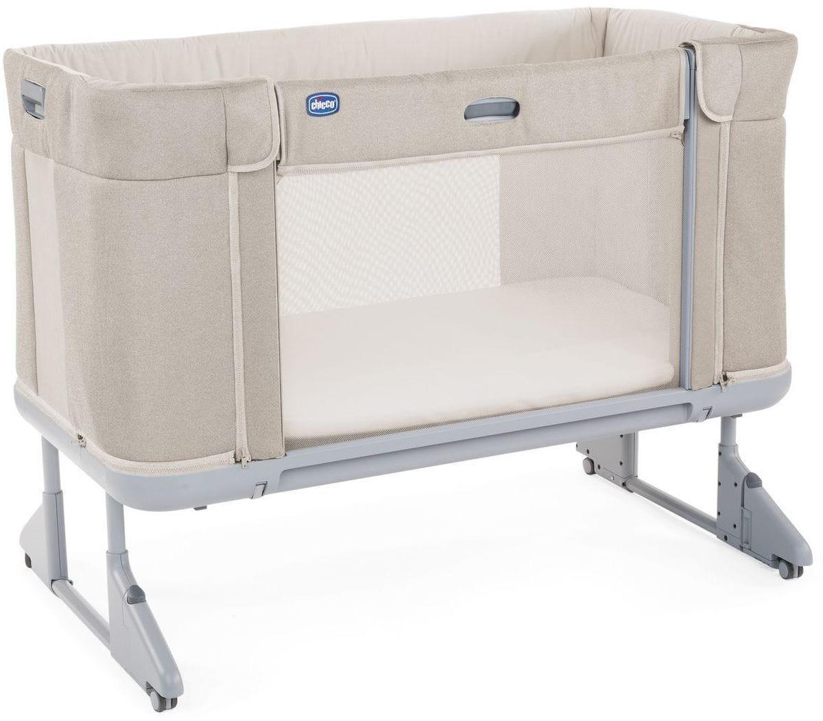 Chicco Next 2 Me Forever maniežas, vaikiška lovelė Smėlis, žema