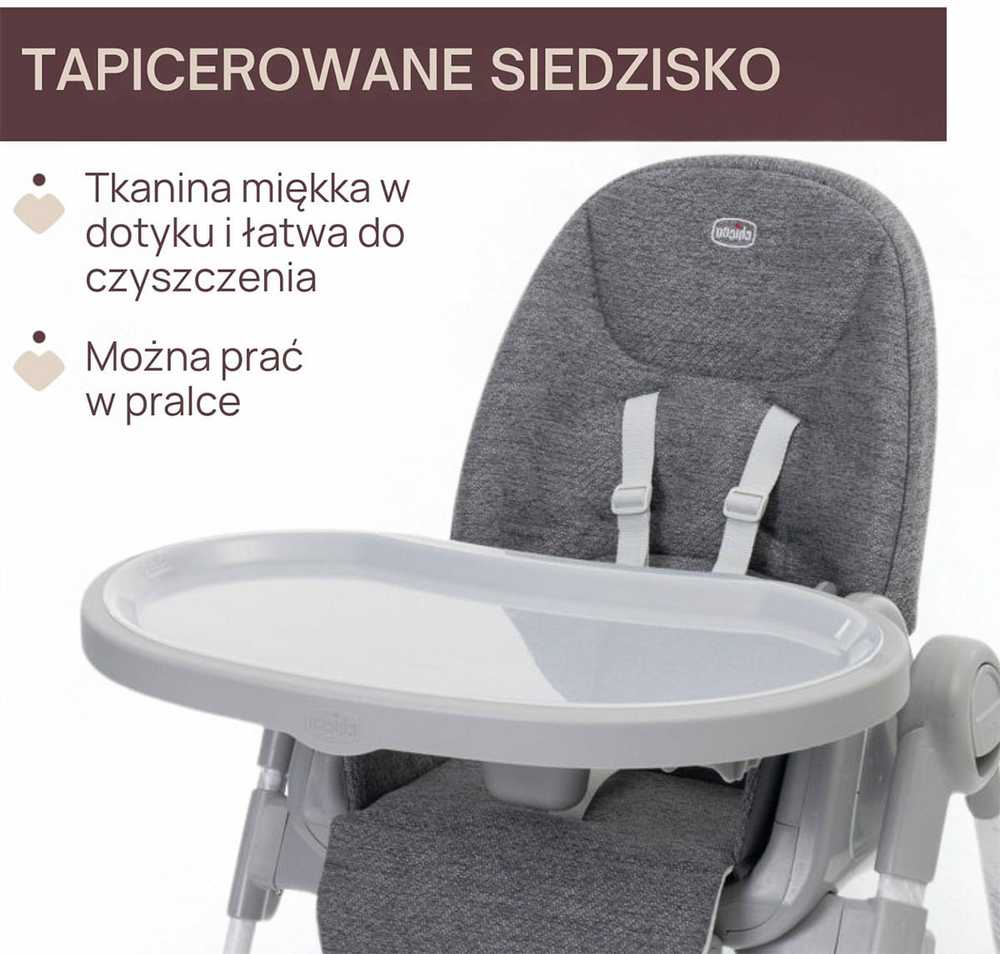 Chicco Polly Armonia STEEL – maitinimo kėdutė