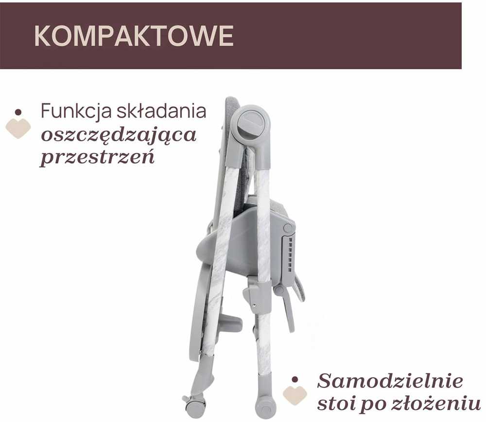 Chicco Polly Armonia STEEL – maitinimo kėdutė