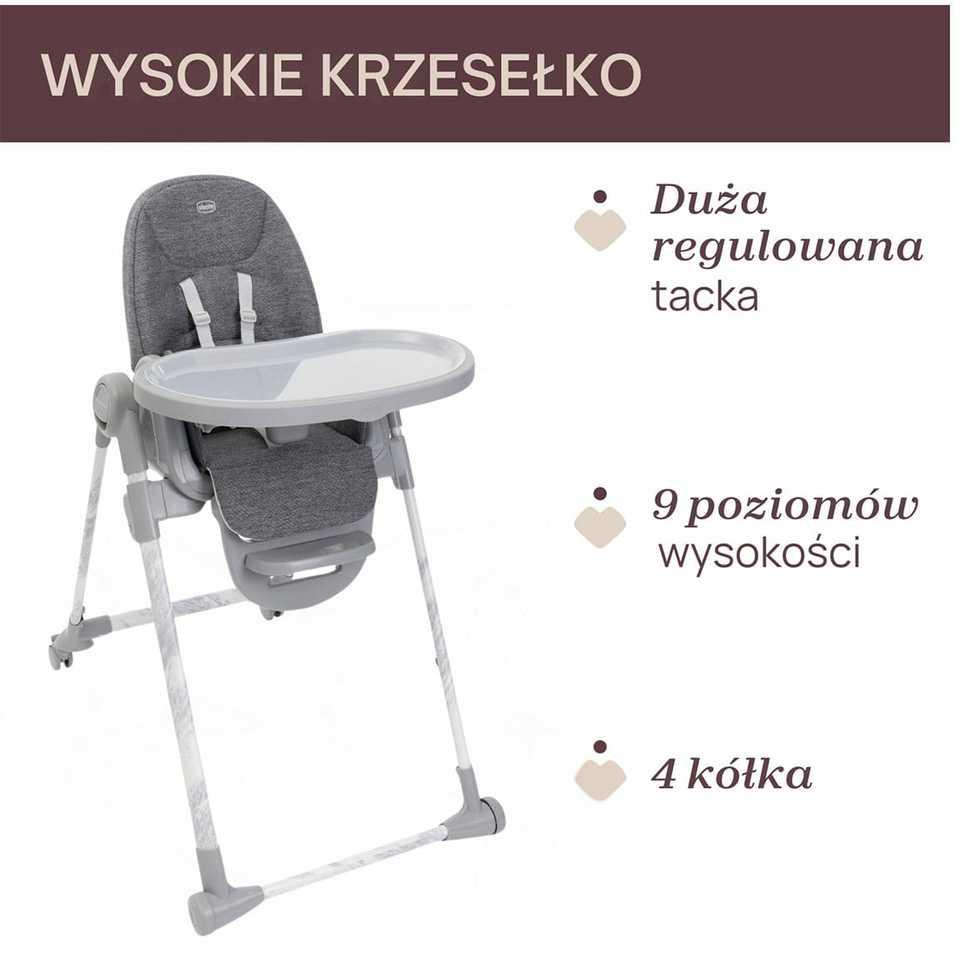 Chicco Polly Armonia STEEL – maitinimo kėdutė
