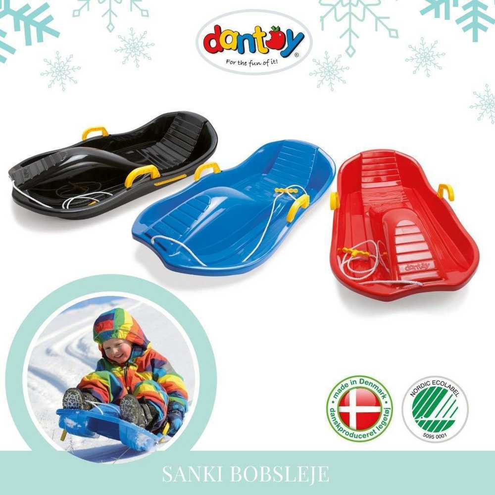 Dantoy Classic - rogės su vairu ir stabdžiais 95 cm | Juoda