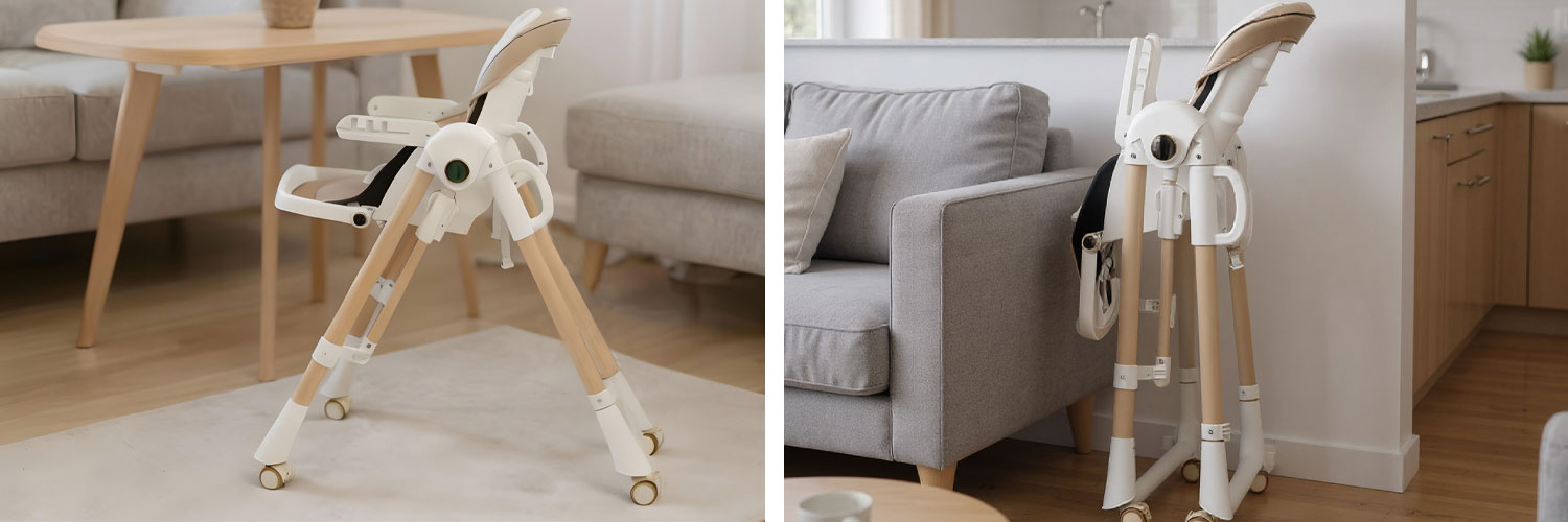 Caretero MAITINIMO KĖDĖ NESTO BEIGE aprašymas - Prekės nuotrauka
