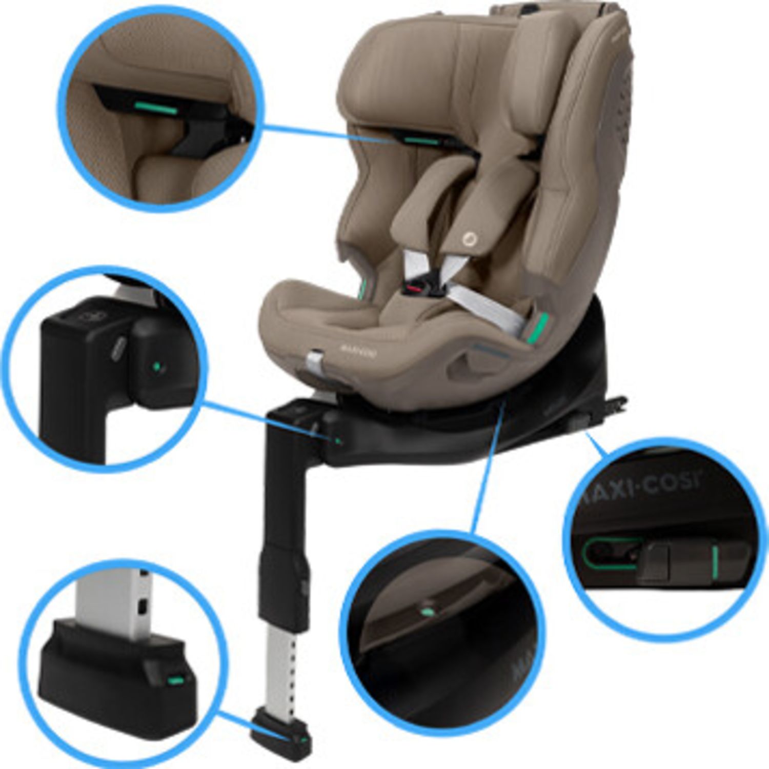 Maxi-Cosi Emerald 360 Plus - fotelik automobilinis 40-150 cm, 0-36 kg | Authentic Truffle aprašymas - Prekės nuotrauka