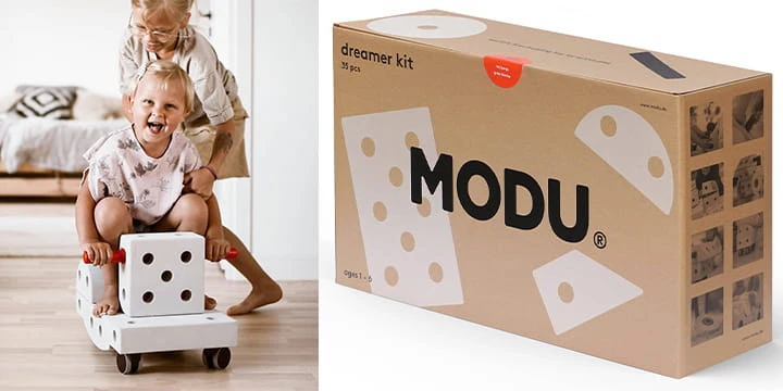 Modu Dreamer Blocks 12in1 – dideli, kūrybingi blokeliai iš EPP putų | Gilioji Mėlyna aprašymas - Prekės nuotrauka