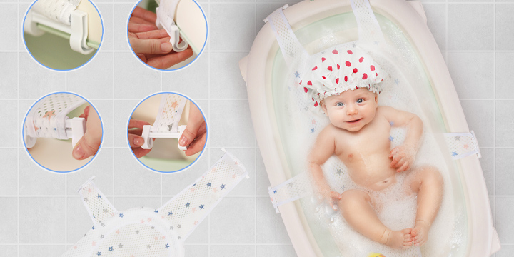 Neno Lucy - sulankstoma kūdikio vonelė su termometru aprašymas - Prekės nuotrauka Neno Lucy - sulankstoma kūdikio vonelė su termometru aprašymas - Prekės nuotrauka