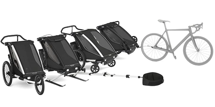 Thule Chariot Cross 2 - vienguba dviračio priekaba | G3 išblukęs chaki aprašymas - Prekės nuotrauka