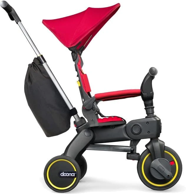 Doona Liki Trike S3 5in1 Sulankstomas triratukas dviratukas - Juodas/raudonas