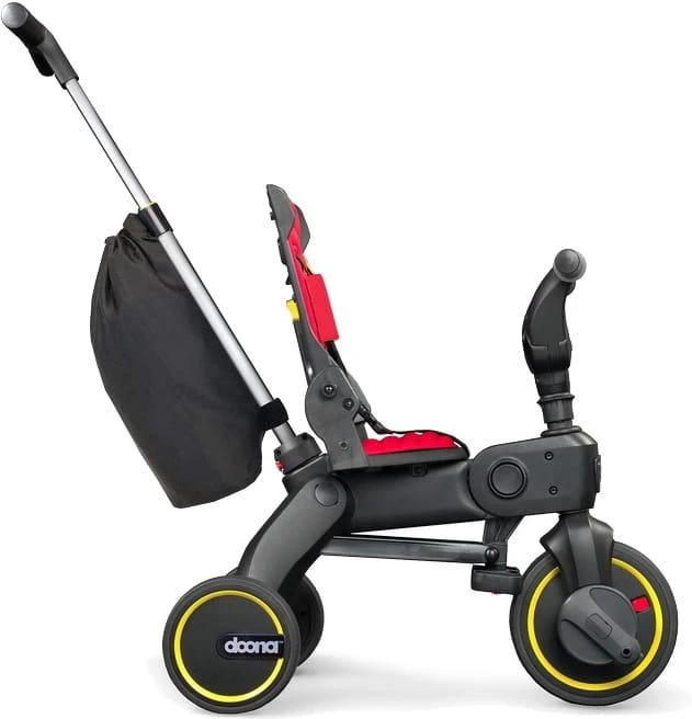 Doona Liki Trike S3 5in1 Sulankstomas triratukas dviratukas - Juodas/raudonas
