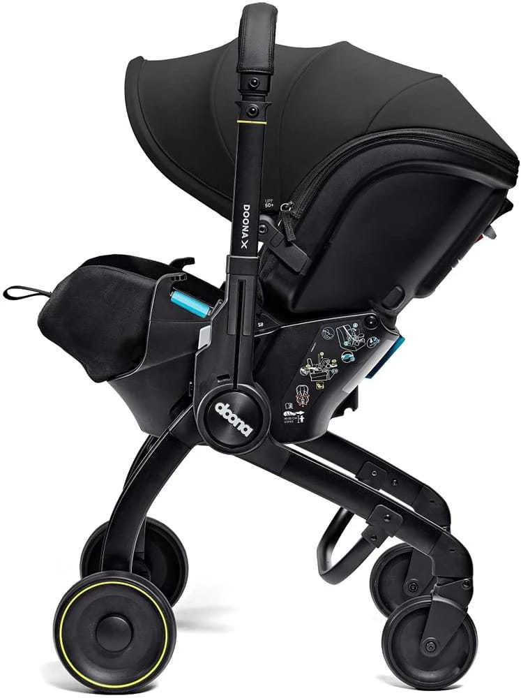 Automobilinė kėdutė - vežimėlis Doona X, 0-13 kg, Nitro Juodas