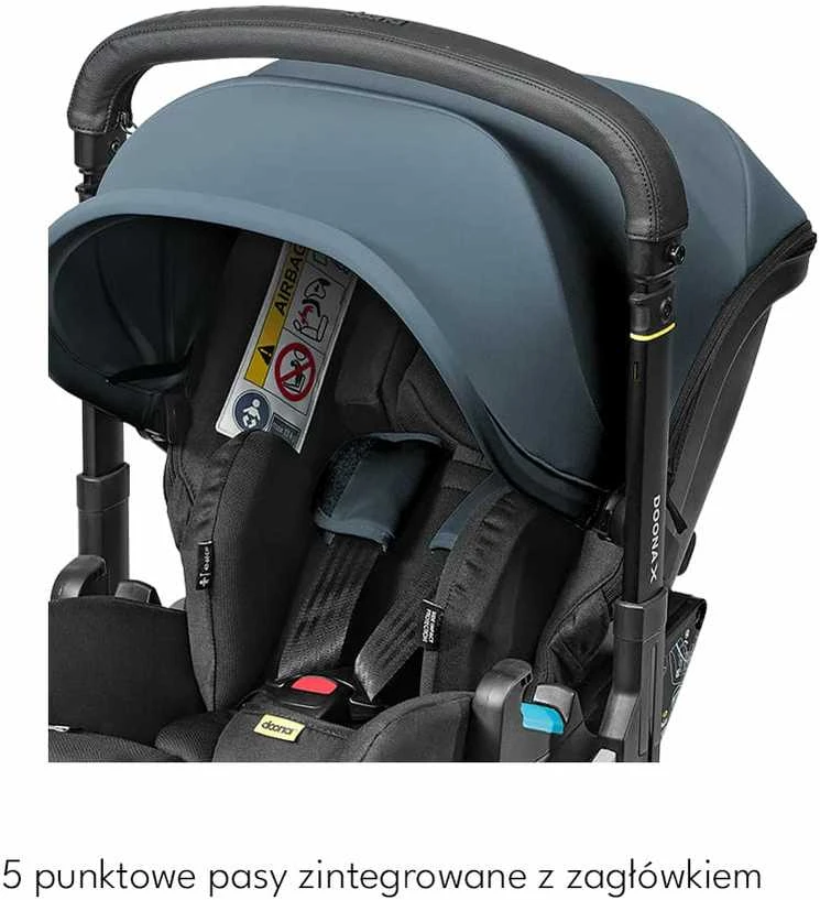 Automobilinė kėdutė - vežimėlis Doona X, 0-13 kg, Nitro Juodas