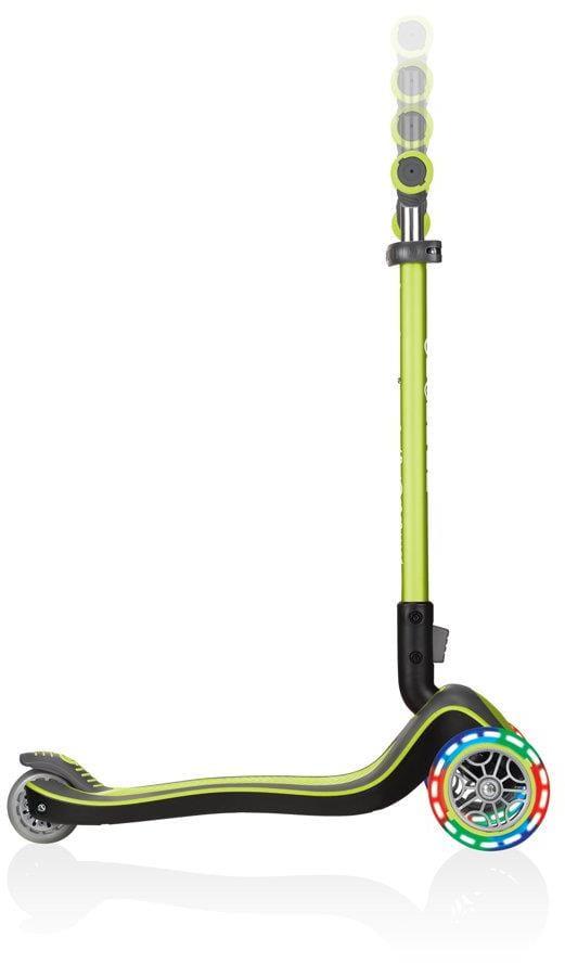 GLOBBER paspirtukas Elite Deluxe Lights, laimo žalios spalvos, 444-406
