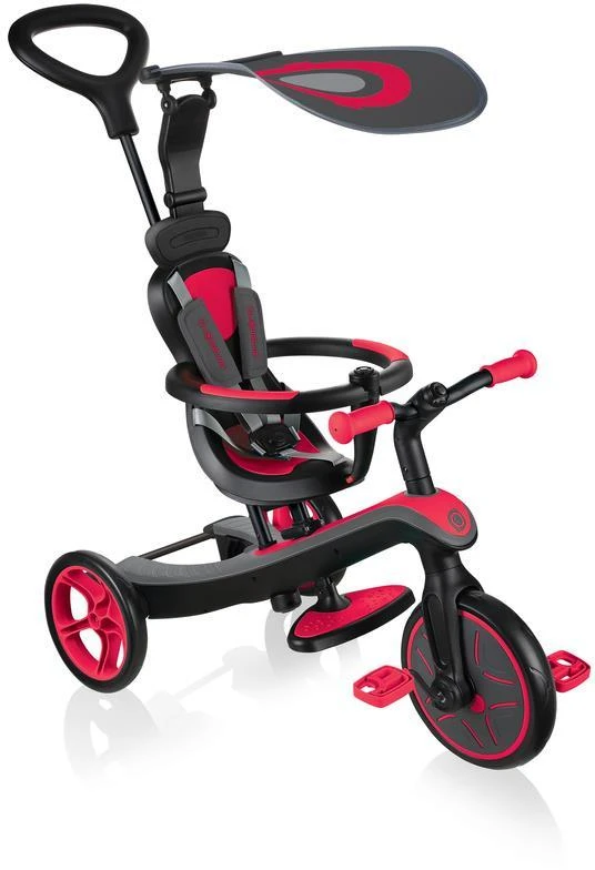 Daugiafunkcinis triratukas Globber Explorer Trike 4in1, raudonas, 632-102