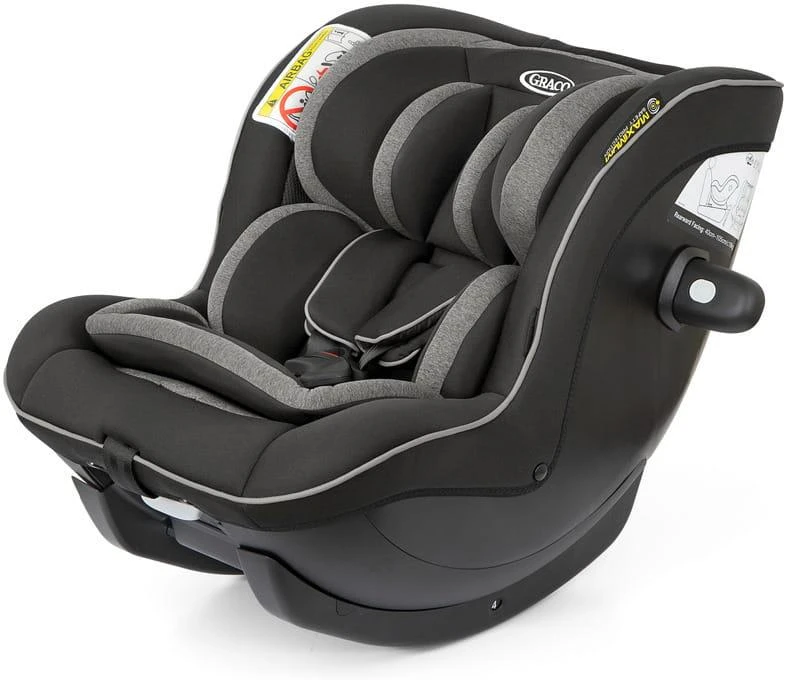 Graco Ascent i-Size juoda kėdutė iš šono