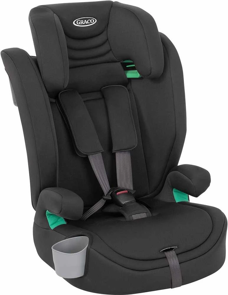 Graco Eldura R129 juoda automobilinė kėdutė su puodelio laikikliu