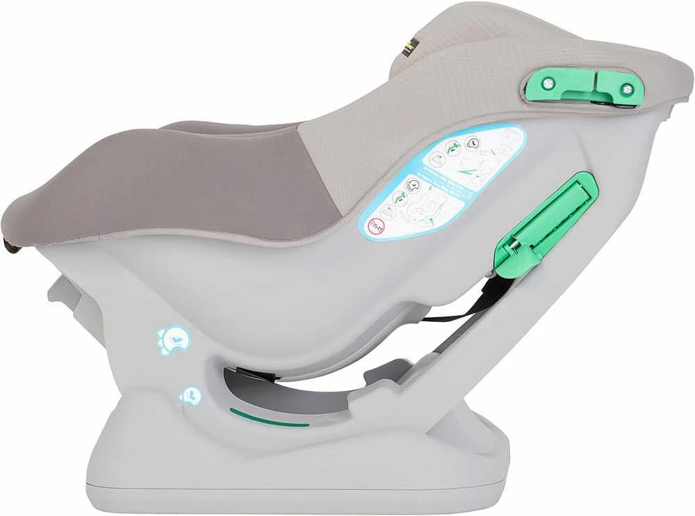 Graco Extend LX kėdutė – šoninis profilis su saugos instrukcijomis