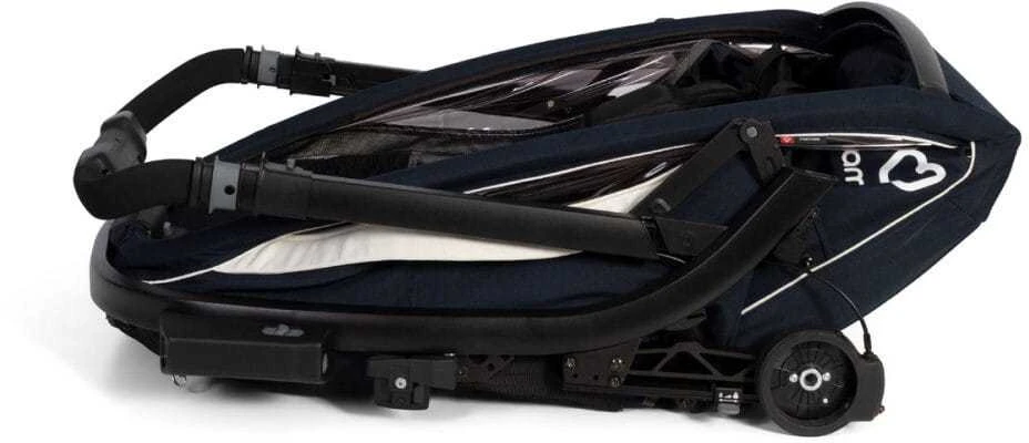 Hamax Breeze Twin - 2in1 dviračio priekaba dviem vaikams | Navy/Kreminis