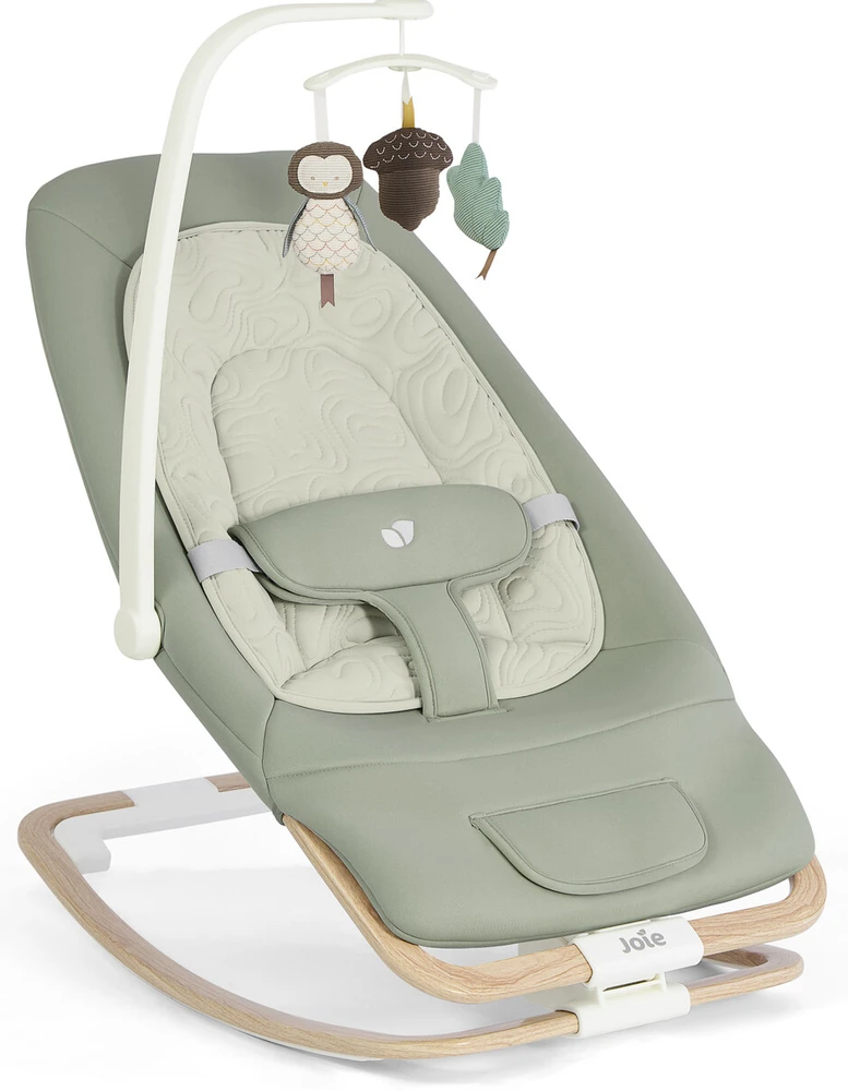 Joie Dreamer - kompaktiškas kūdikio supynės | Strata Mist Wood