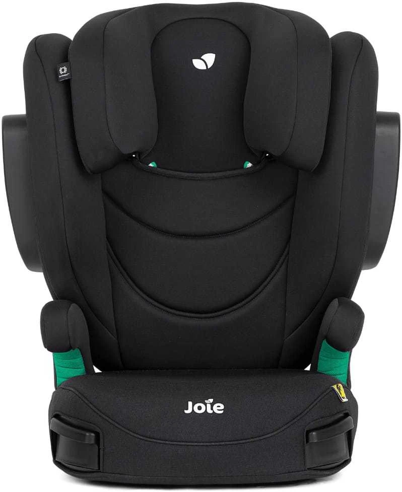 Juoda automobilinė kėdutė Joie su žaliais kreiptuvais