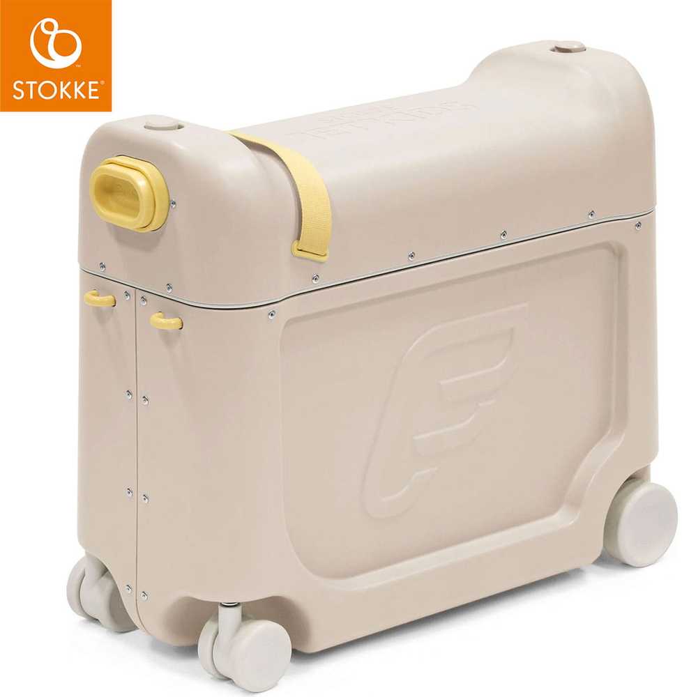 Kelioninis Stokke JetKids BedBox - Vaikiškas lagaminas su lovos funkcija | Moonglow Baltas