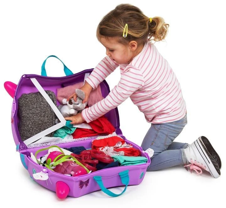 Trunki kelioninis lagaminas su ratukais vaikams | Kačiukas Cassie
