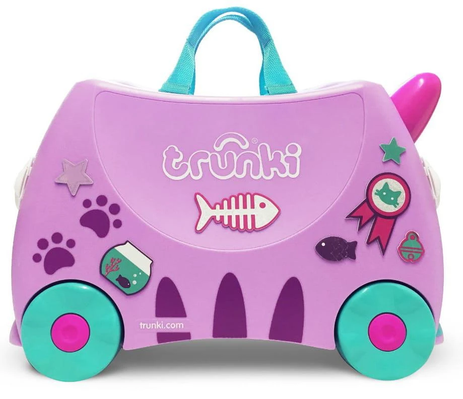 Trunki kelioninis lagaminas su ratukais vaikams | Kačiukas Cassie