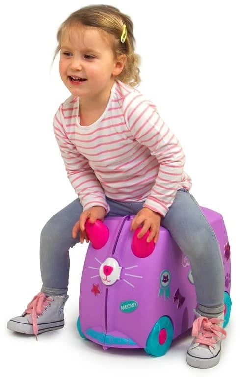 Trunki kelioninis lagaminas su ratukais vaikams | Kačiukas Cassie