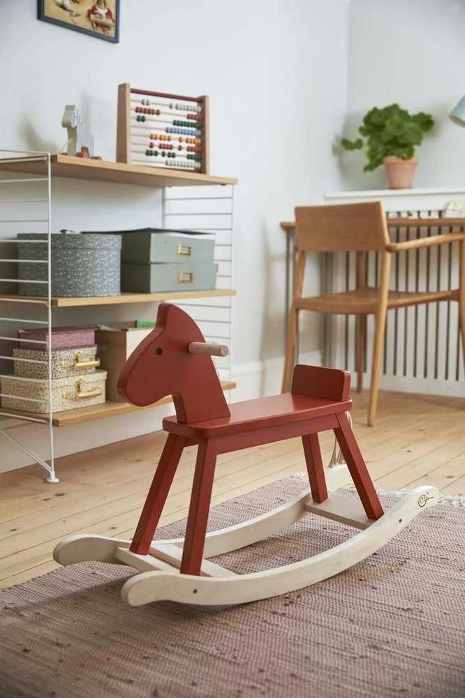 Medinis supamasis žirgas Kids Concept raudonas