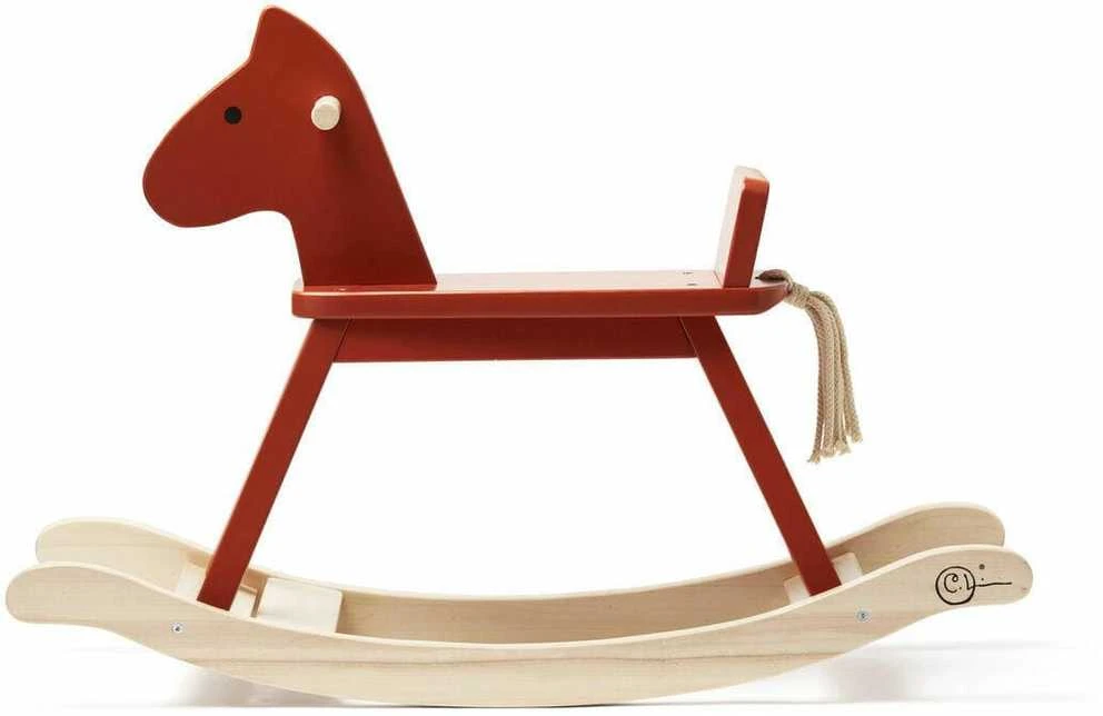 Kids Concept Vaikiškas konceptas – supamasis žirgas | Oranžinė raudona (CARL LARSSON)