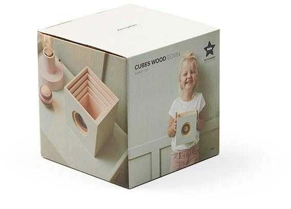 Kid's Concept - Mediniai krovimo kubeliai, 5 vnt | Daugiaspalvis (EDVIN)