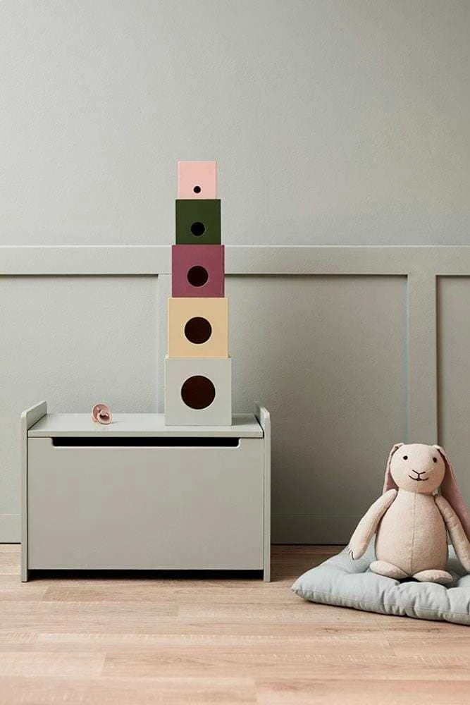 Kid's Concept - Mediniai krovimo kubeliai, 5 vnt | Daugiaspalvis (EDVIN)