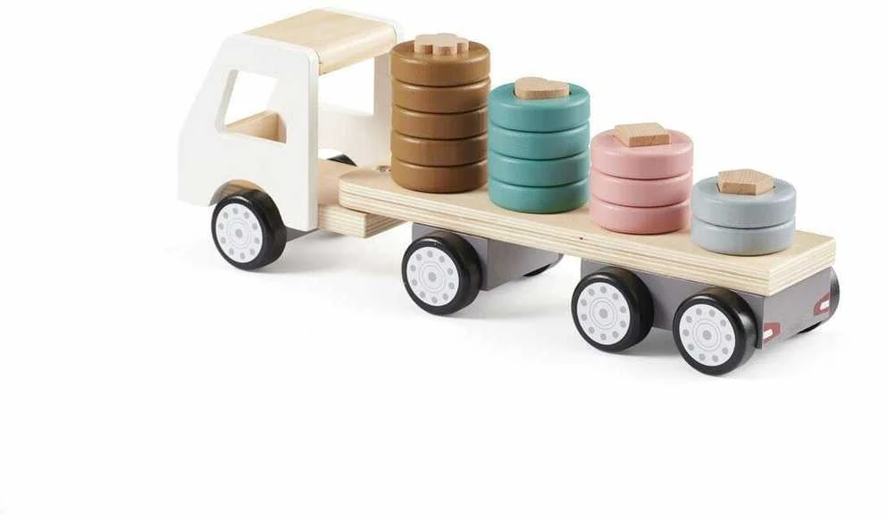 Kids Concept Vaikiškas konceptas – rūšiavimo sunkvežimis su priekaba | Daugiaspalvis (AIDEN)