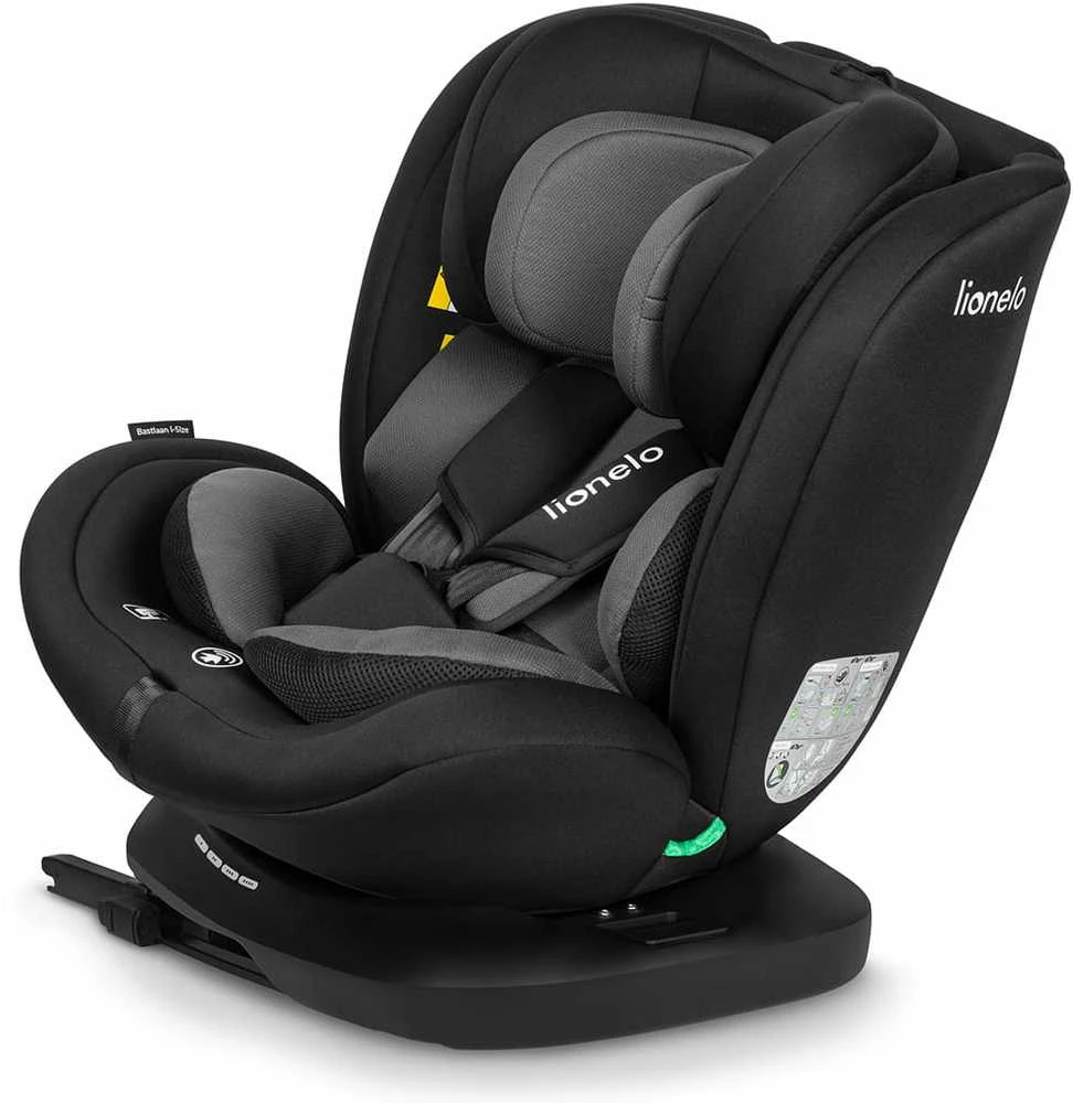 Automobilinė kėdutė Lionelo Bastiaan RWF i-Size, 0-36 kg, Pilkas Stone