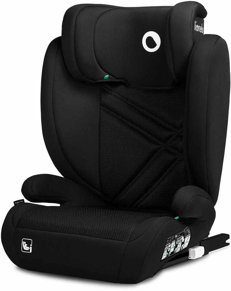 Automobilinė kėdutė Lionelo Hugo i-Size, 15-36 kg, Juodas Carbon