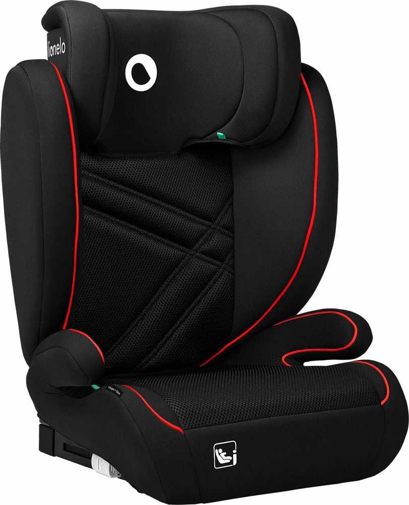 Lionelo Automobilinė kėdutė Lionelio Hugo i Size, 15-36 kg, juodas red