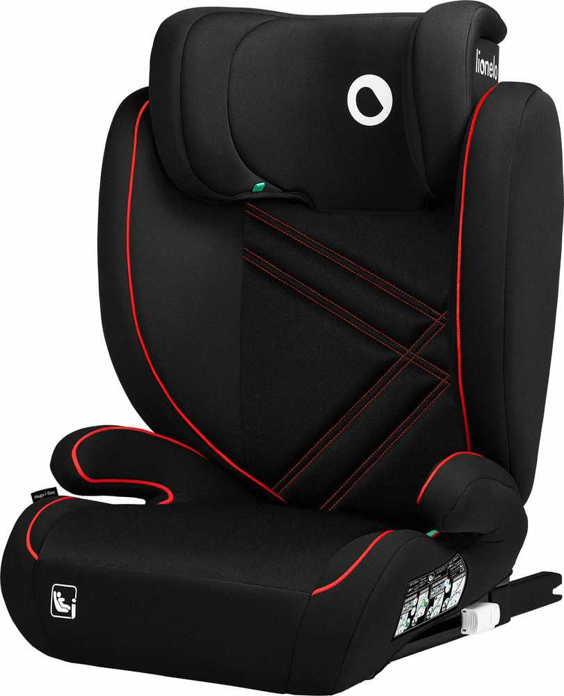 Lionelo Automobilinė kėdutė Lionelio Hugo i Size, 15-36 kg, juodas red