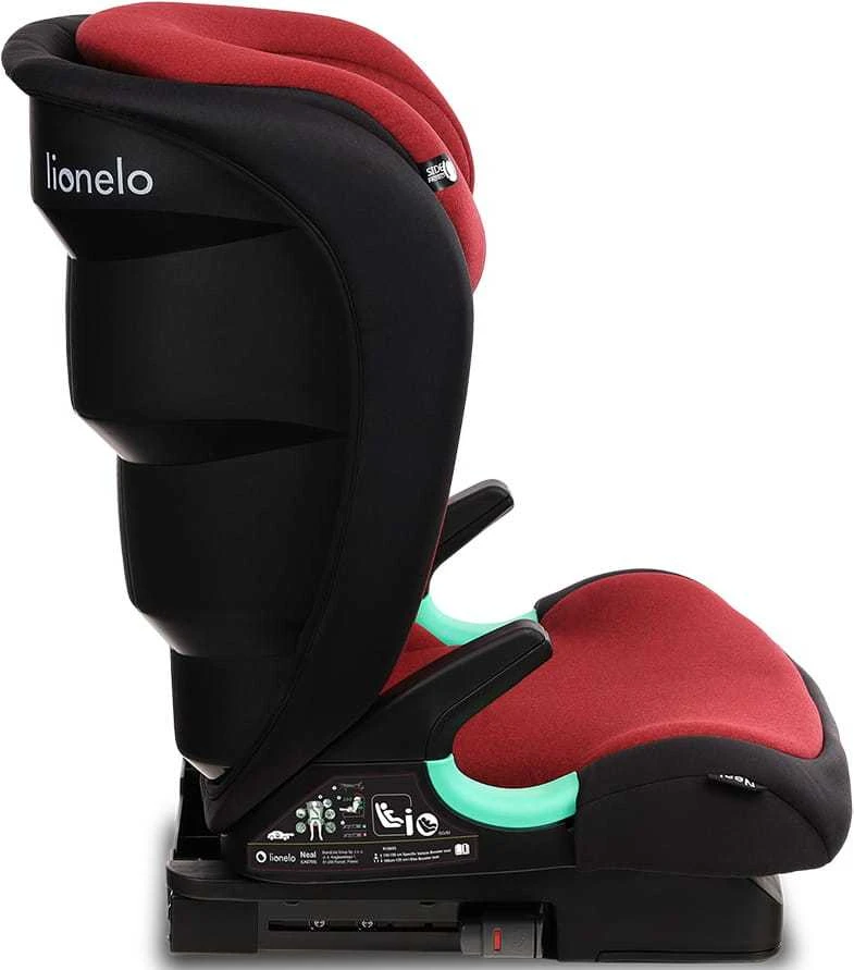 Automobilinė kėdutė Lionelo Neal Raudona Burgundy, 15-36kg